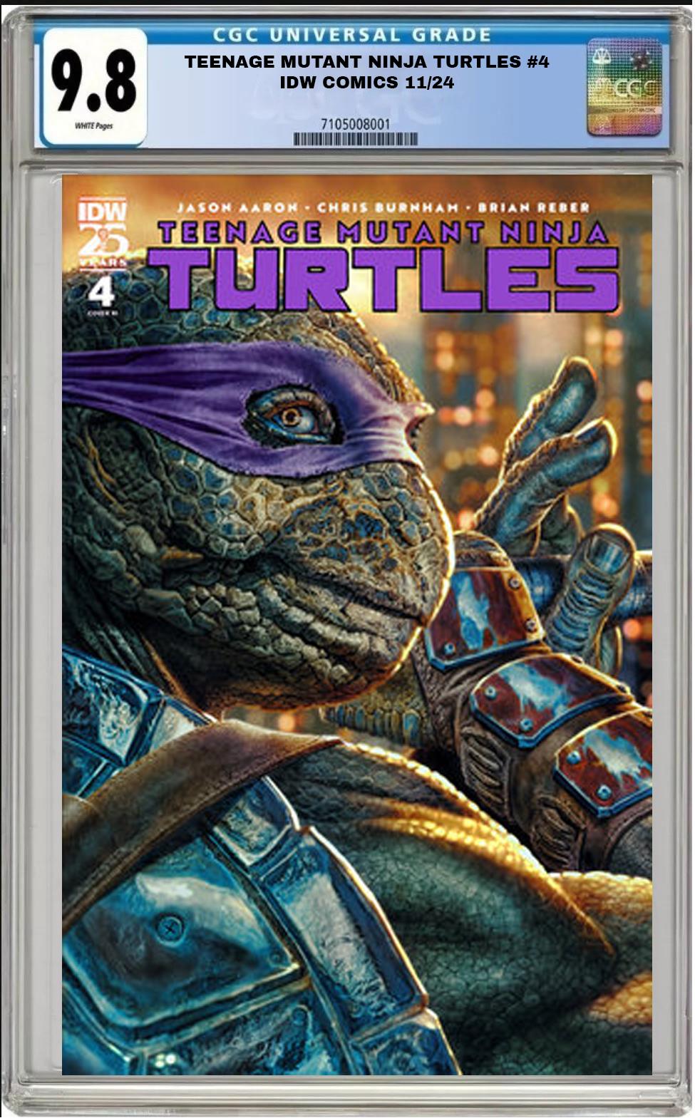 TEENAGE MUTANT NINJA TURTLES #4 IDW 2024 1:75 BERMEJO VARIANT CGC 9.8 PRESALE