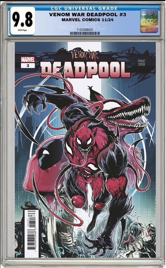 VENOM WAR: DEADPOOL #3 MARVEL 2024 LUCIANO VECCHIO VARIANT CGC 9.8 PRESALE 11/13