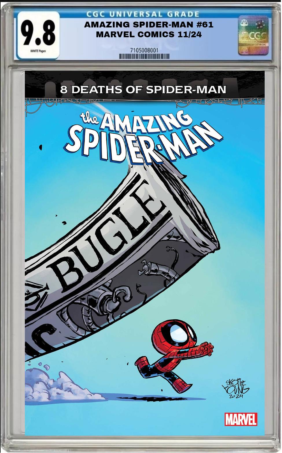 AMAZING SPIDER-MAN #61 MARVEL 2024 SKOTTIE YOUNG VARIANT CGC 9.8 PRESALE 11/14