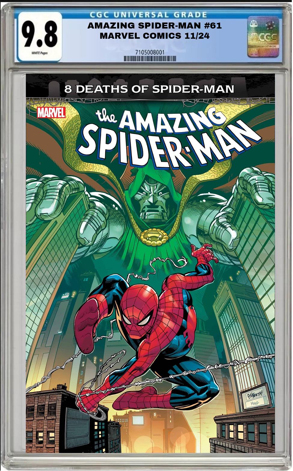 AMAZING SPIDER-MAN #61 MARVEL 2024 MAIN ED MCGUINESS CGC 9.8 NM PRESALE 11/14