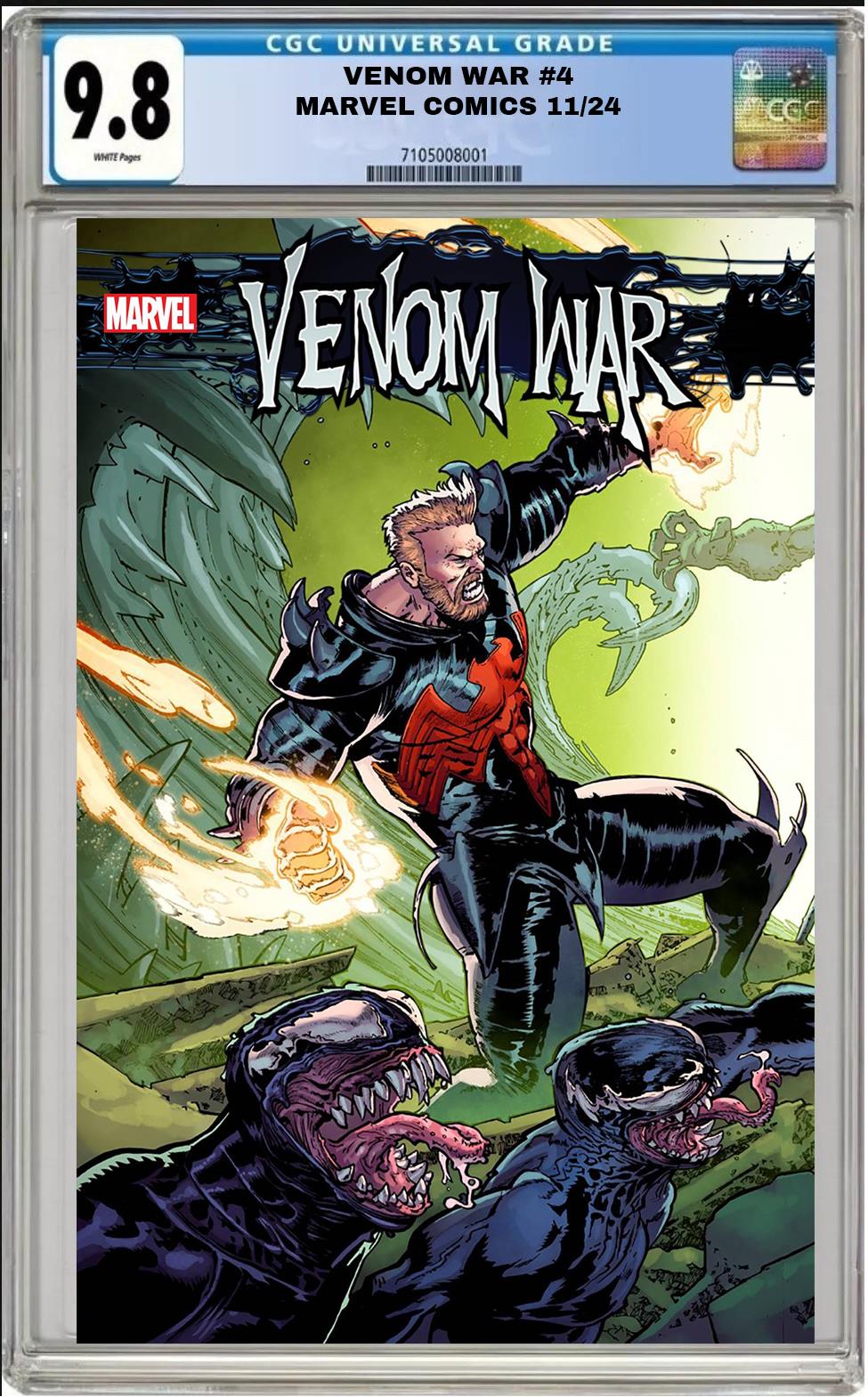 VENOM WAR #4 MARVEL 2024 BRESSAN #TEAMEDDIE VARIANT CGC 9.8 NM PRESALE 11/7