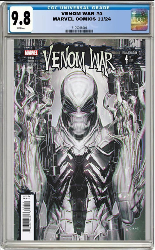 VENOM WAR #4 MARVEL 2024 1:25 JOHN GIANG VARIANT CGC 9.8 NM PRESALE 11/7