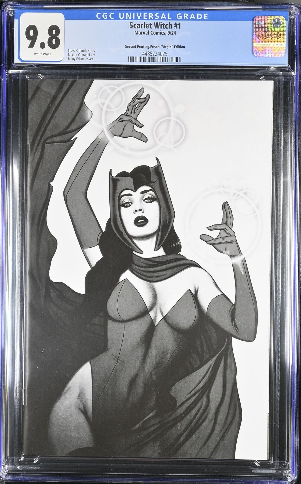 SCARLET WITCH #1 2ND PRINT MARVEL JENNY FRISON 1:25 VIRGIN VARIANT CGC 9.8 NM