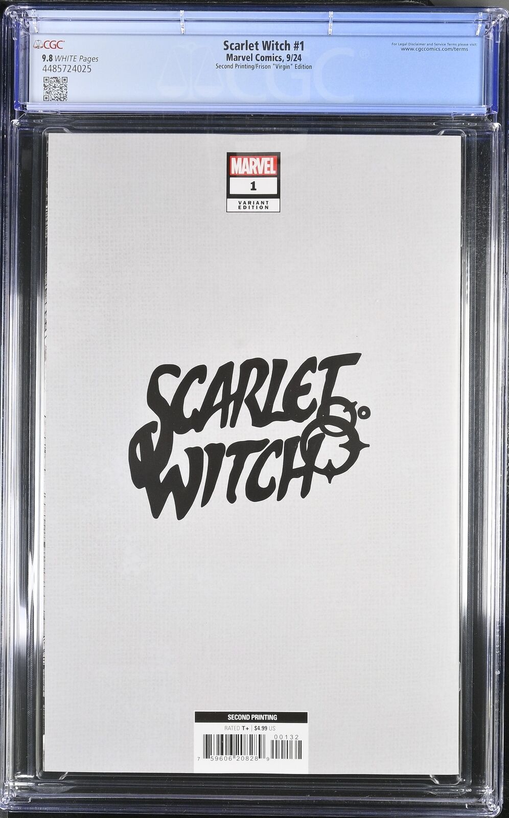 SCARLET WITCH #1 2ND PRINT MARVEL JENNY FRISON 1:25 VIRGIN VARIANT CGC 9.8 NM