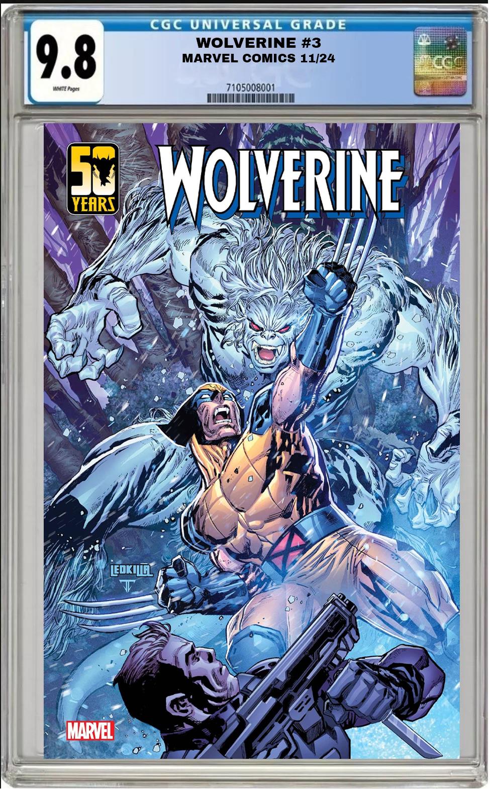 WOLVERINE #3 MARVEL KEN LASHLEY VARIANT CGC 9.8 NM PRESALE 11/21