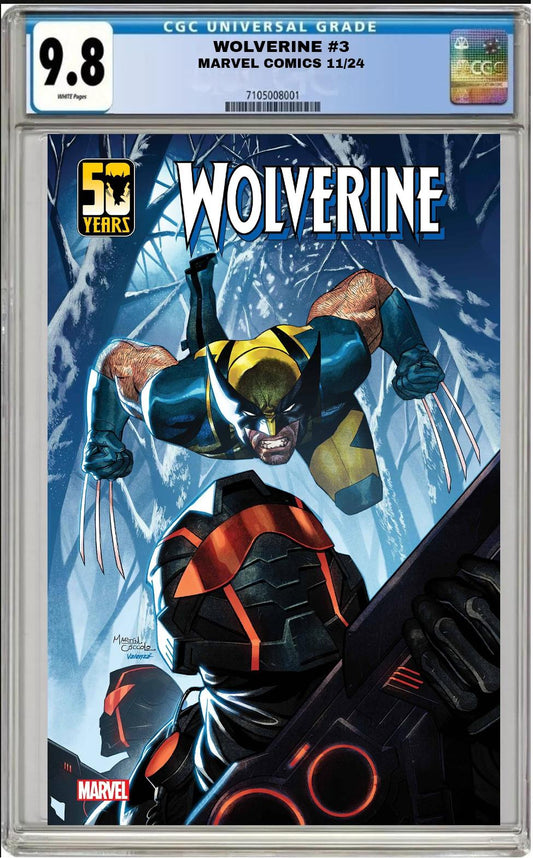 WOLVERINE #3 MARVEL MARTIN COCCOLO MAIN COVER CGC 9.8 NM PRESALE 11/21