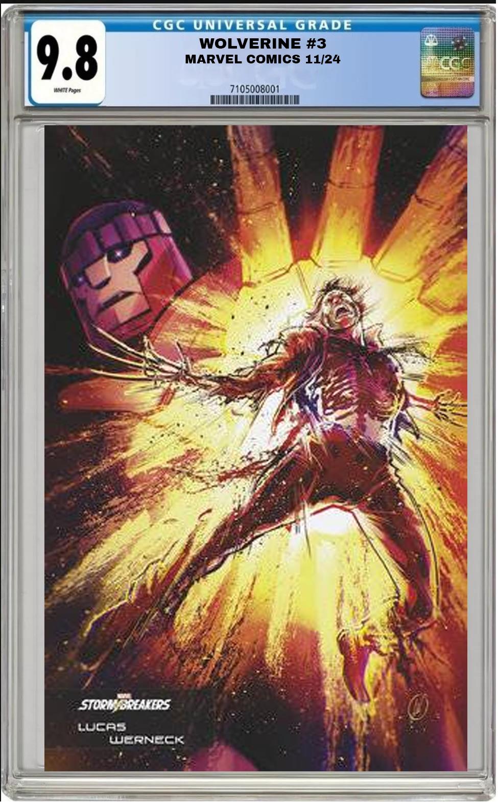 WOLVERINE #3 MARVEL LUCAS WERNECK STORMBREAKERS VARIANT CGC 9.8 NM PRESALE 11/21