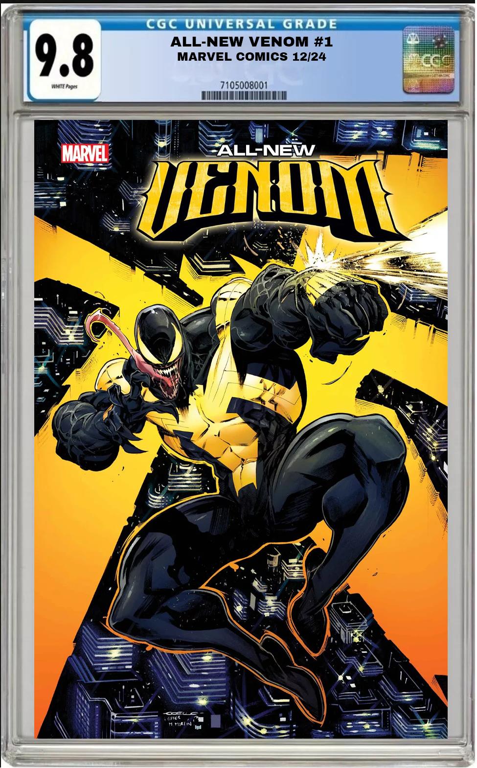 ALL-NEW VENOM #1 MARVEL IBAN COELLO GOLD FOIL VARIANT CGC 9.8 NM PRESALE 12/5