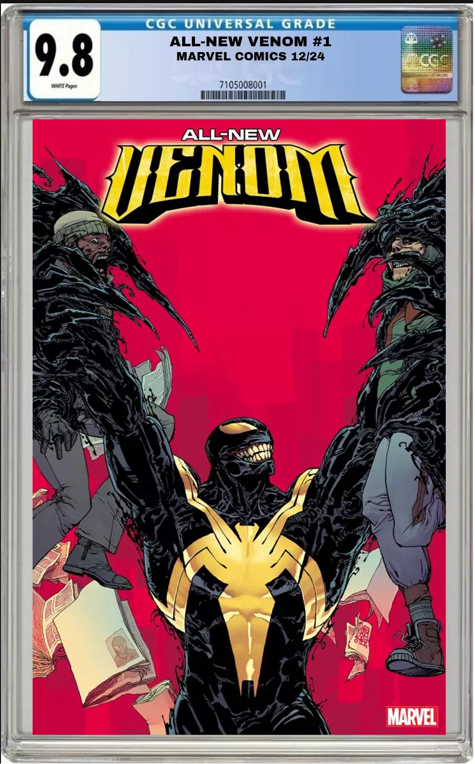 ALL-NEW VENOM #1 MARVEL 2024 GIUSEPPE CAMUNCOLI VARIANT CGC 9.8 NM PRESALE 12/5