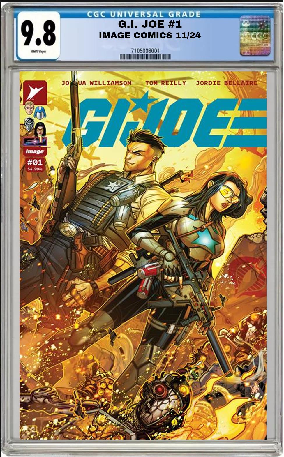 GI JOE #1 IMAGE 2024 CVR K 1:100 JONBOY MEYERS FOIL VARIANT CGC 9.8 NM PRESALE