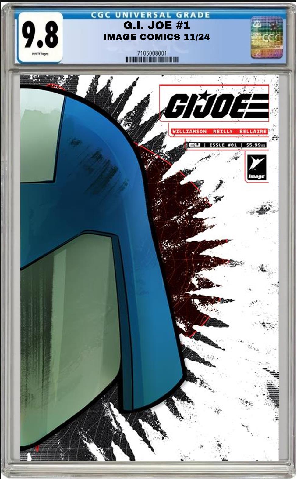 GI JOE #1 IMAGE 2024 CVR R MILANA DIE CUT COBRA MASK FOIL CGC 9.8 NM PRESALE