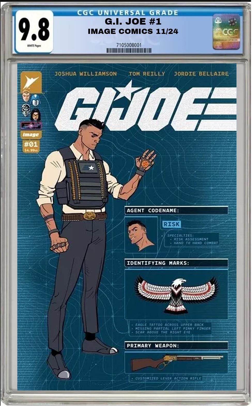 GI JOE #1 IMAGE 2024 CVR L 1:250 TOM REILLY VARIANT CGC 9.8 NM PRESALE 11/13