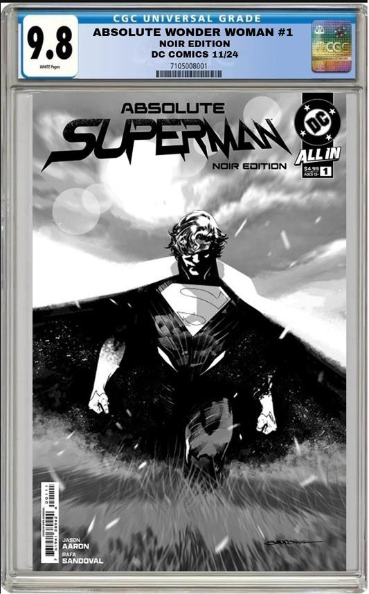 ABSOLUTE SUPERMAN NOIR EDITION #1 DC CVR A RAFA SANDOVAL CGC 9.8 PRESALE 12/4