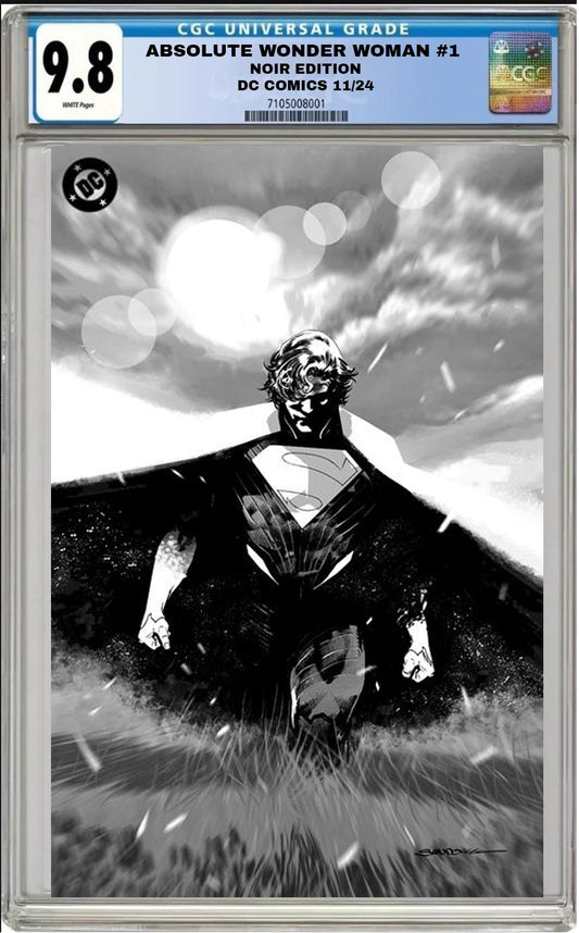 ABSOLUTE SUPERMAN NOIR EDITION #1 DC RAFA SANDOVAL FOIL CGC 9.8 NM PRESALE 12/4