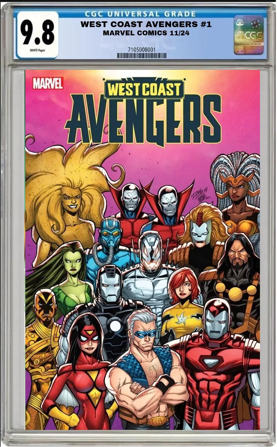 WEST COAST AVENGERS #1 MARVEL 2024 RON LIM VARIANT CGC 9.8 NM PRESALE 11/27