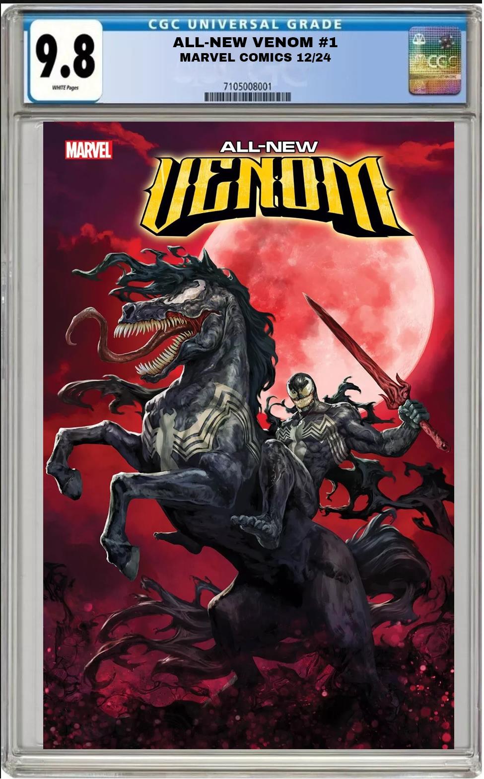 ALL-NEW VENOM #1 MARVEL 2024 1:25 SKAN VARIANT CGC 9.8 NM PRESALE 12/5 KEY