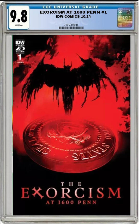 EXORCISM AT 1600 PENN #1 IDW CVR B JOCK VARIANT CGC 9.8 NM PRESALE 10/16