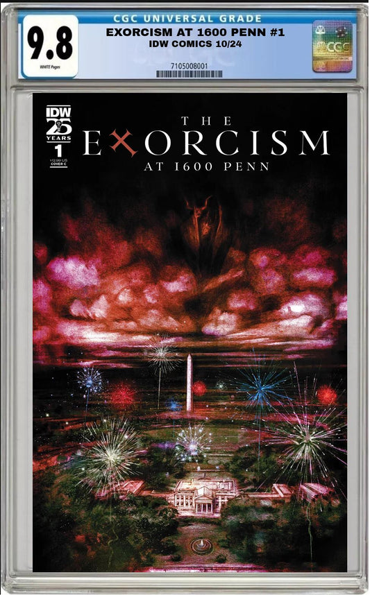 EXORCISM AT 1600 PENN #1 IDW CVR C DEL REY FOIL VARIANT CGC 9.8 NM PRESALE 10/16