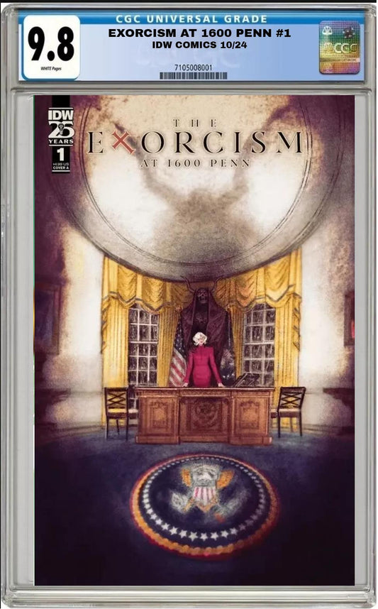 EXORCISM AT 1600 PENN #1 IDW 2024 CVR A DEL REY CGC 9.8 NM PRESALE 10/16