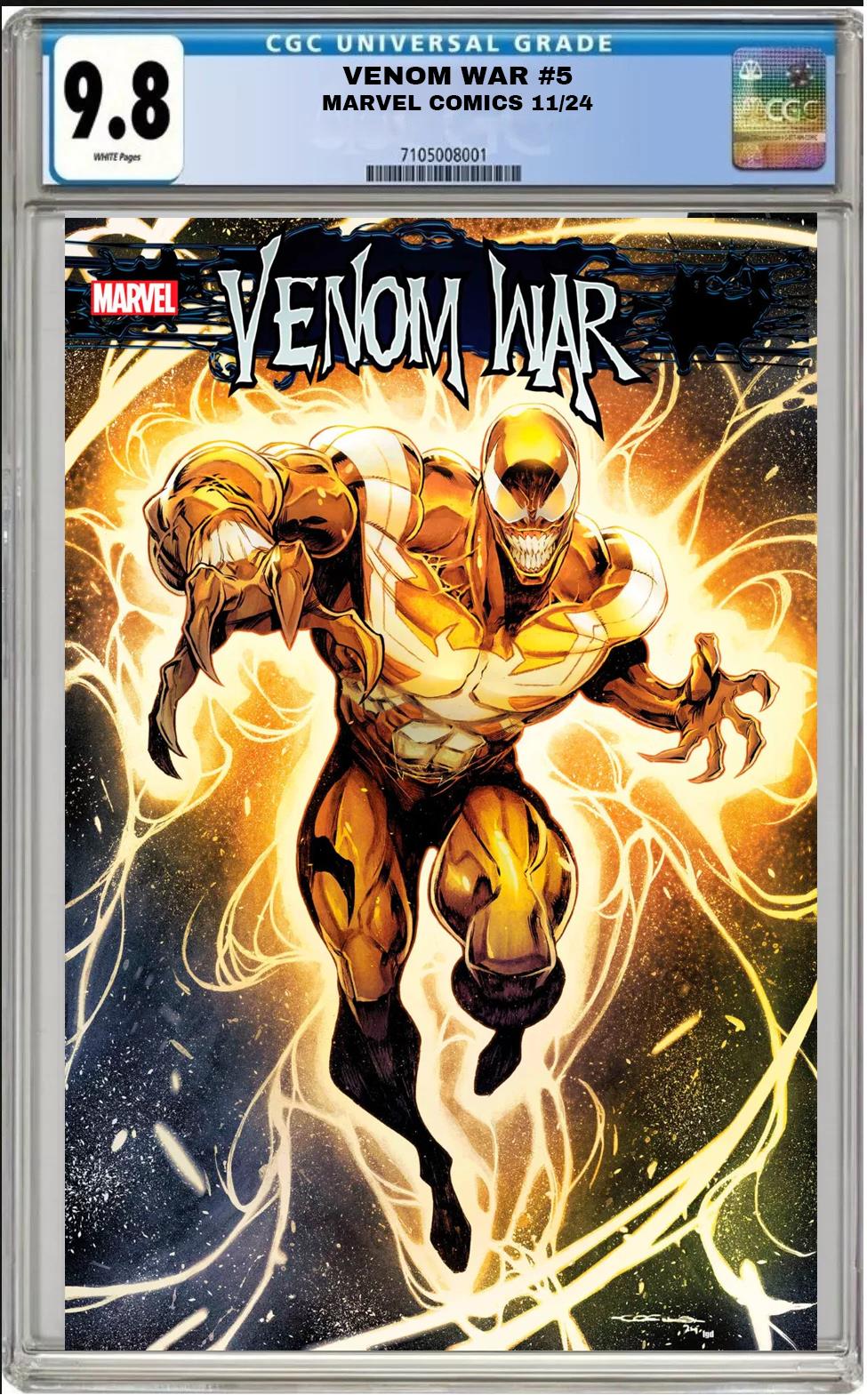 VENOM WAR #5 MARVEL 2024 IBAN COELLO MAIN COVER CGC 9.8 NM PRESALE 11/28