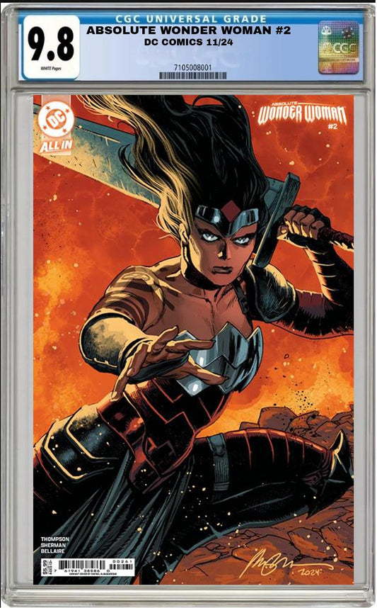 ABSOLUTE WONDER WOMAN #2 DC CVR F ALBUQUERQUE VARIANT CGC 9.8 NM PRESALE 11/27