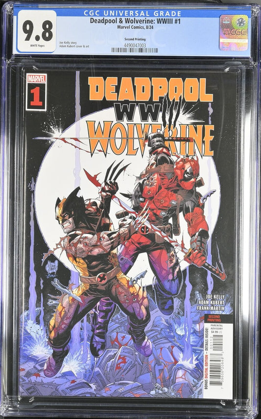 DEADPOOL WOLVERINE WWIII #1 SECOND PRINT MARVEL 2024 CGC 9.8 NM 2ND