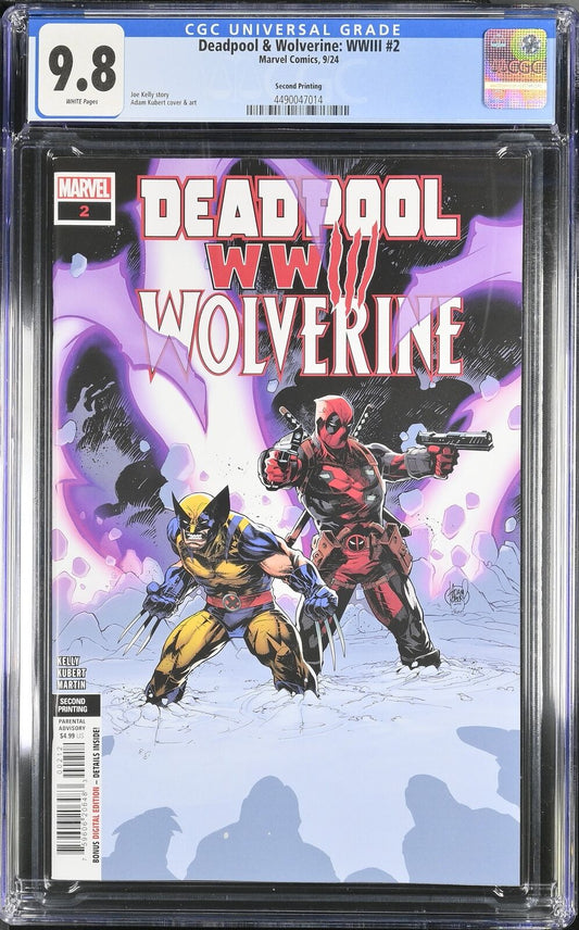 DEADPOOL WOLVERINE WWIII #2 SECOND PRINT MARVEL 2024 CGC 9.8 NM 2ND