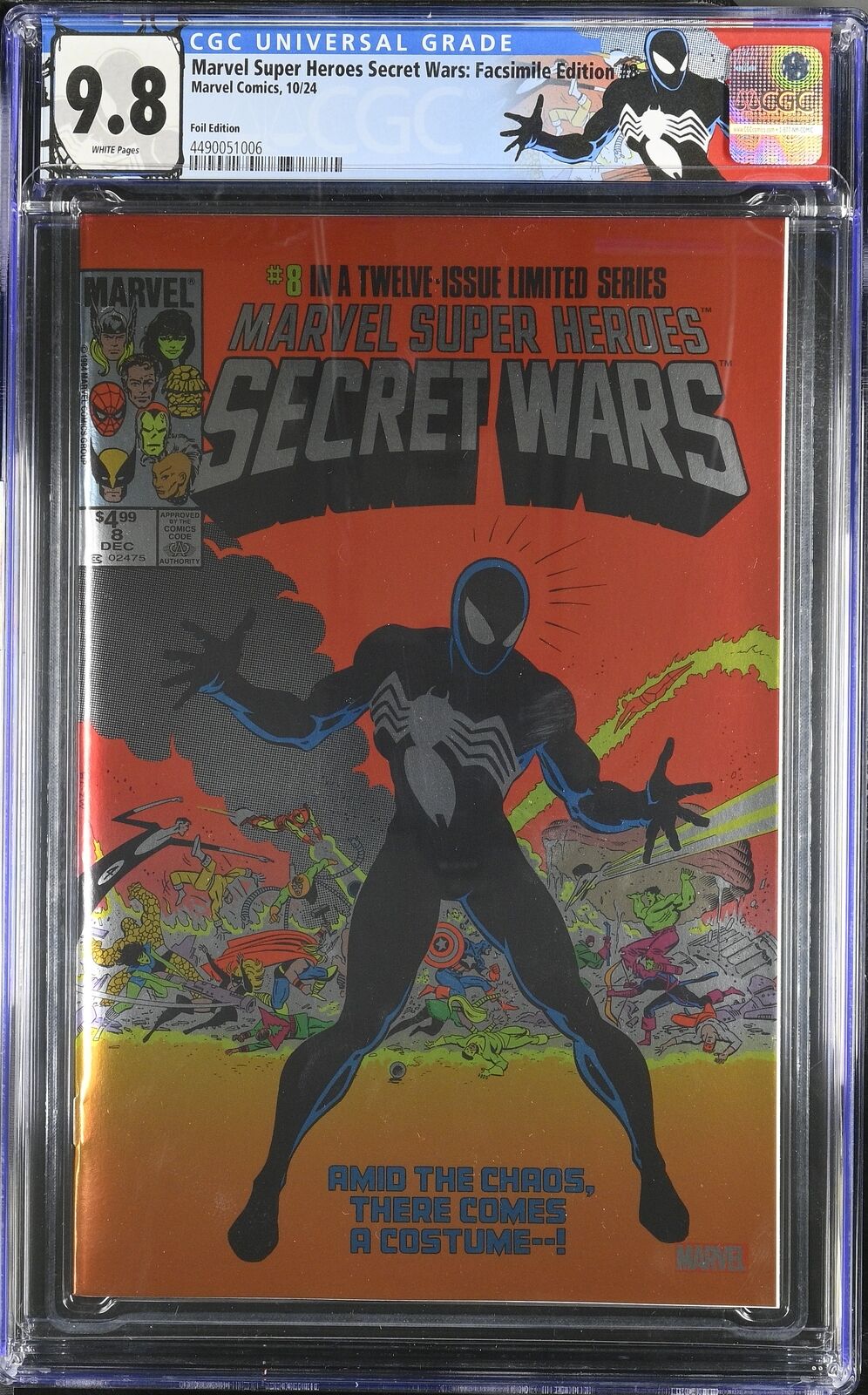 MARVEL SUPER-HEROES SECRET WARS #8 MARVEL 2024 FOIL FACSIMILE EDITION CGC 9.8 NM