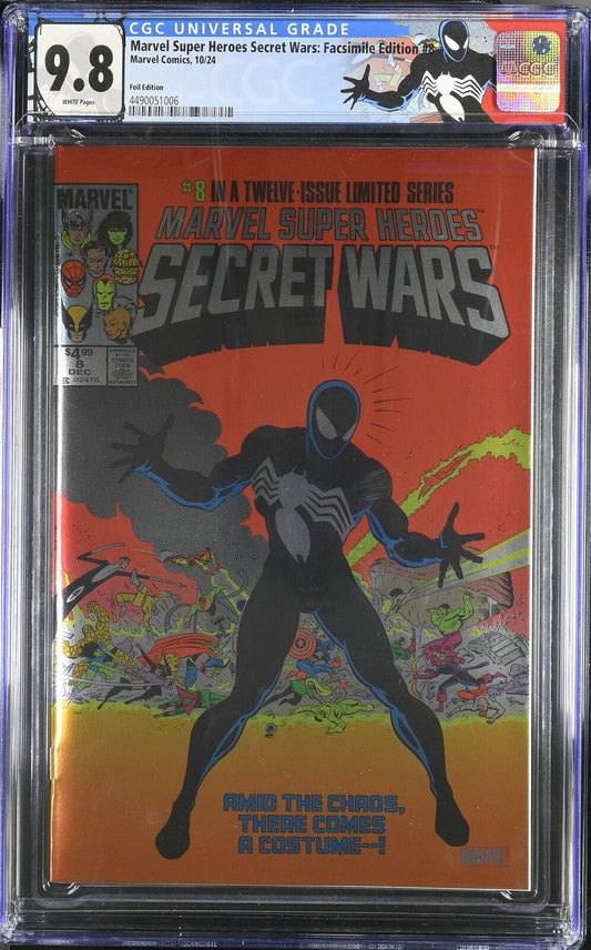 MARVEL SUPER-HEROES SECRET WARS #8 MARVEL 2024 FOIL FACSIMILE EDITION CGC 9.8 NM