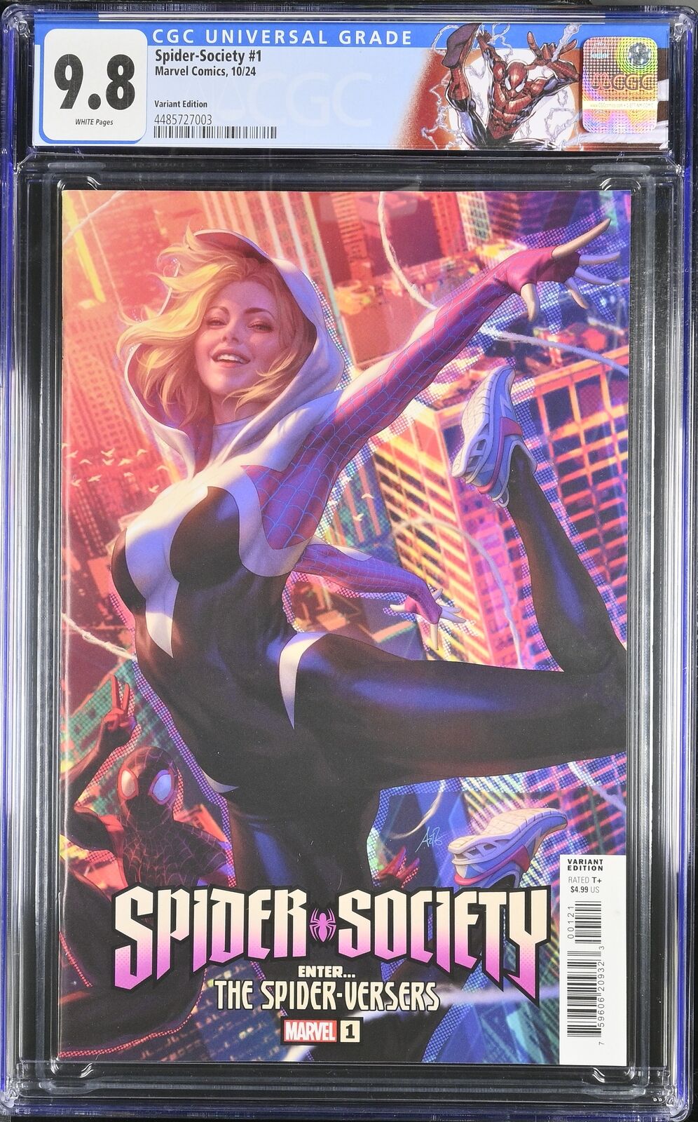 SPIDER-SOCIETY #1 MARVEL 2024 ARTGERM LAU VARIANT CGC 9.8 NM SPIDEY CUSTOM LABEL