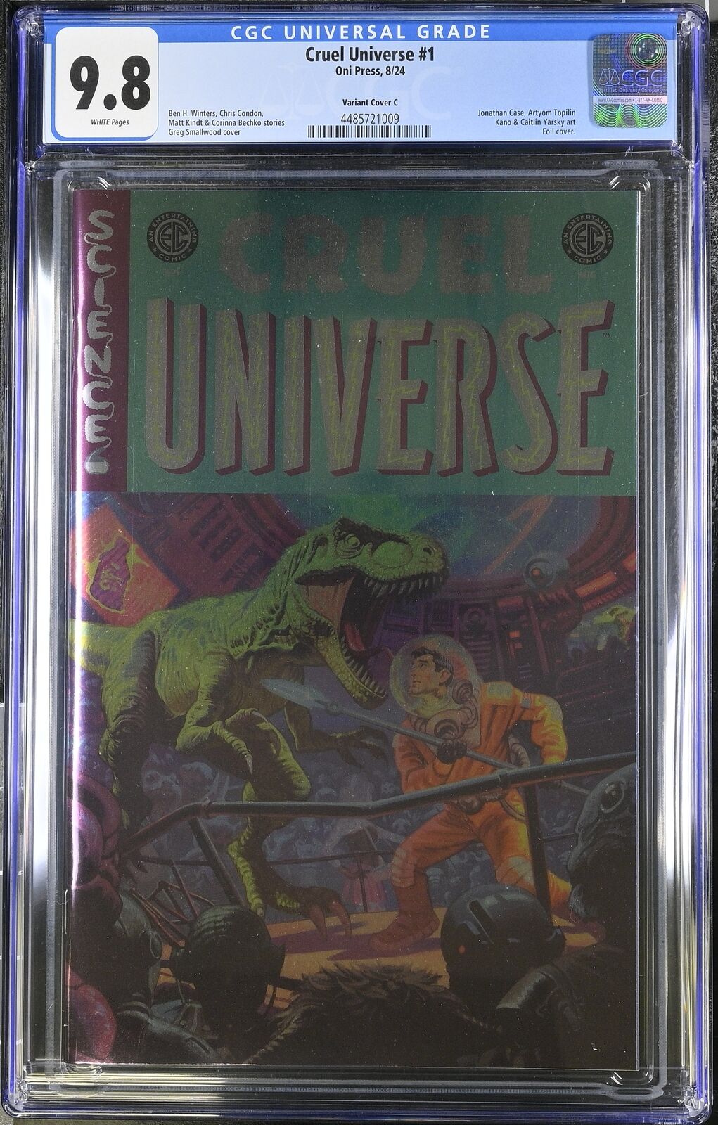 EC CRUEL UNIVERSE #1 ONI PRESS CVR C GREG SMALLWOOD FOIL 2024 CGC 9.8 NM