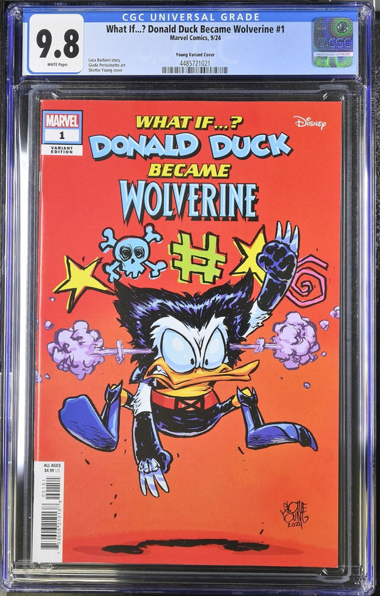 WHAT IF...? DONALD DUCK BECAME WOLVERINE #1 SKOTTIE YOUNG VARIANT CGC 9.8 NM