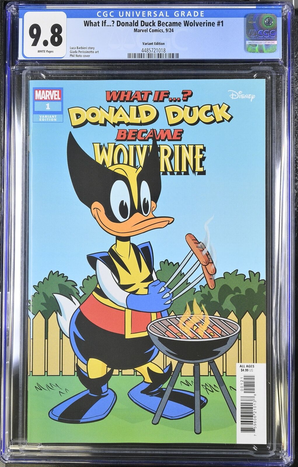 WHAT IF...? DONALD DUCK BECAME WOLVERINE #1 MARVEL PHIL NOTO VARIANT CGC 9.8 NM