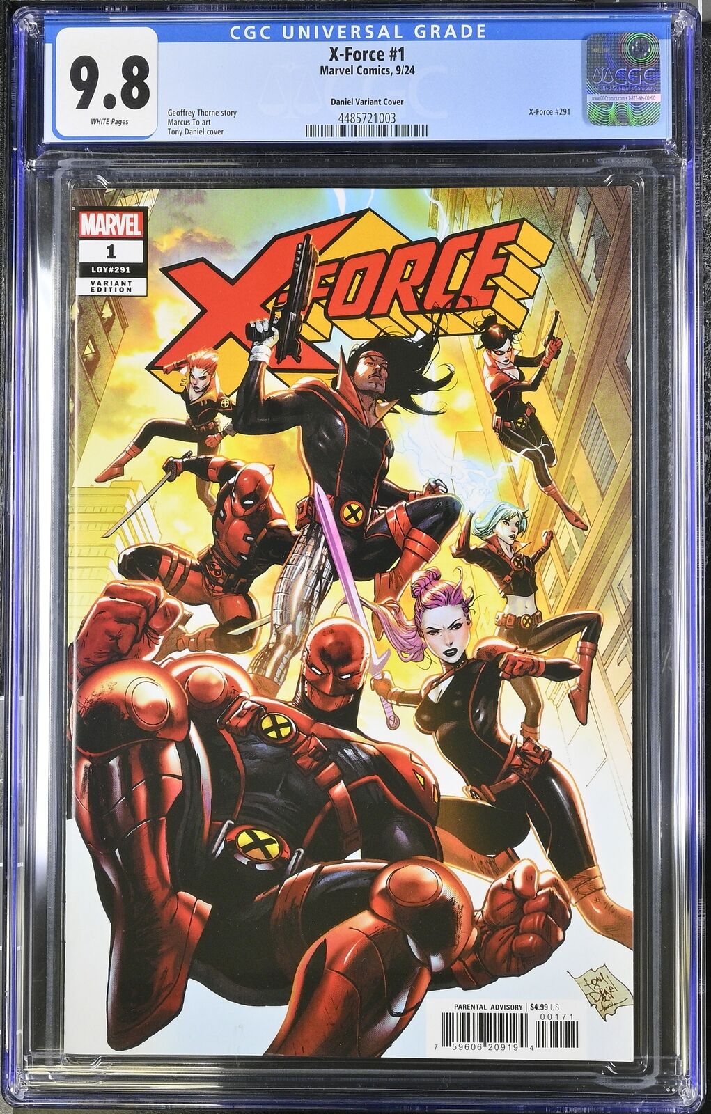 X-FORCE #1 MARVEL 2024 TONY DANIEL VARIANT CGC 9.8 NM/MT