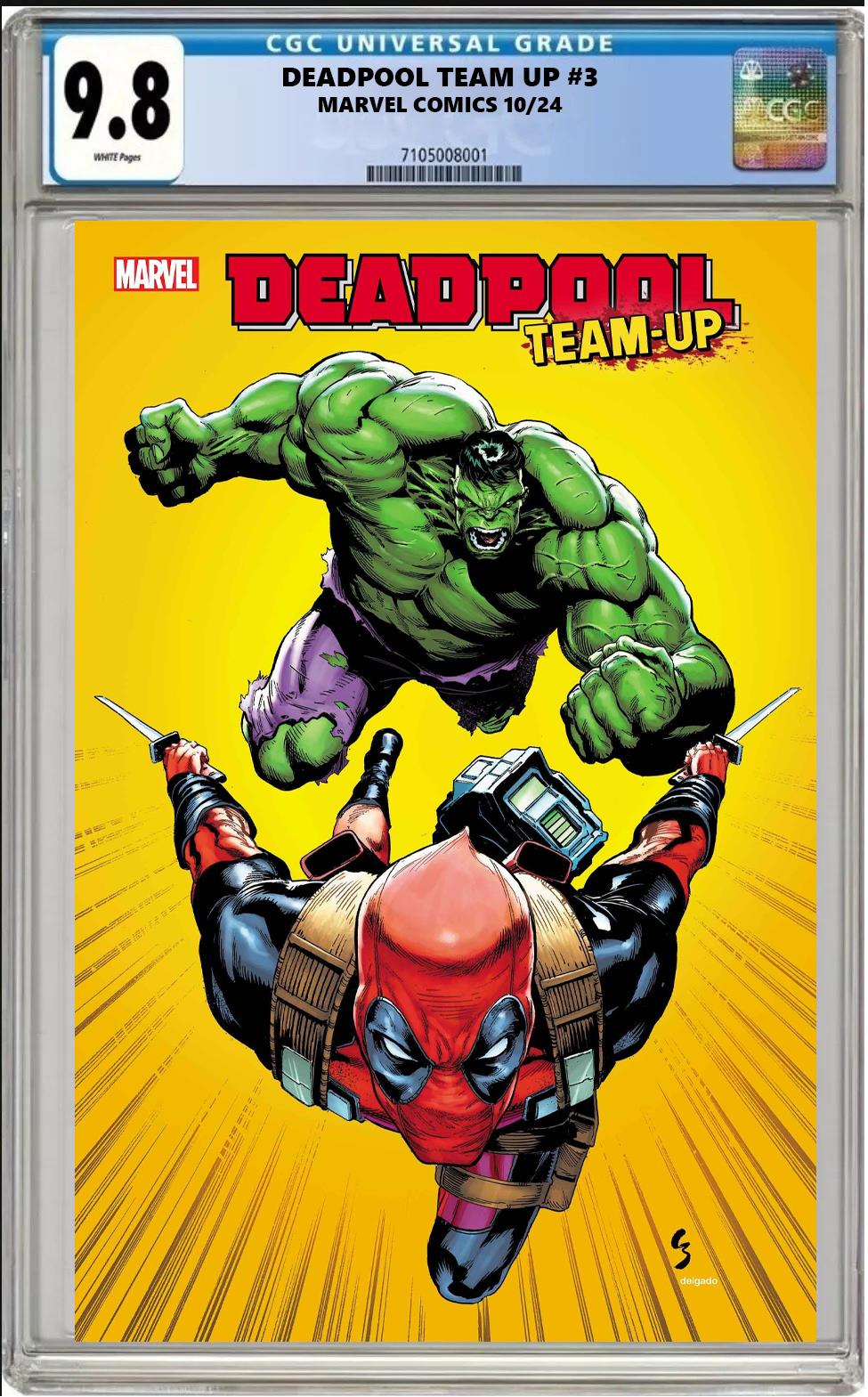 DEADPOOL TEAM-UP #3 MARVEL 2024 GEOFF SHAW HULK VARIANT CGC 9.8 NM PRESALE 10/30