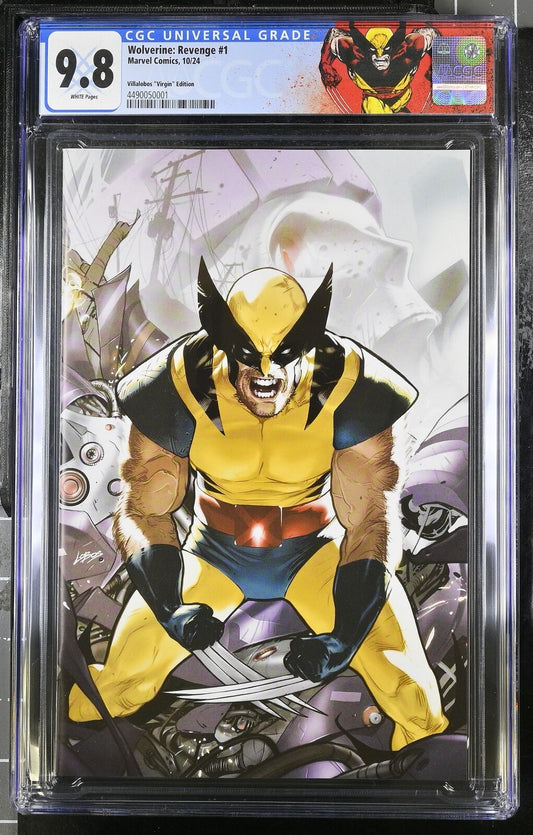 WOLVERINE REVENGE #1 MARVEL 2024 1:50 VILLALOBOS VARIANT CGC 9.8 NM CUSTOM LABEL