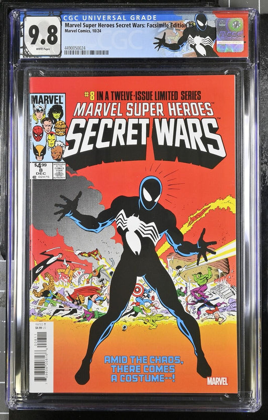 MARVEL SUPER-HEROES SECRET WARS #8 MARVEL 2024 FACSIMILE ED. CGC 9.8 NM CUSTOM