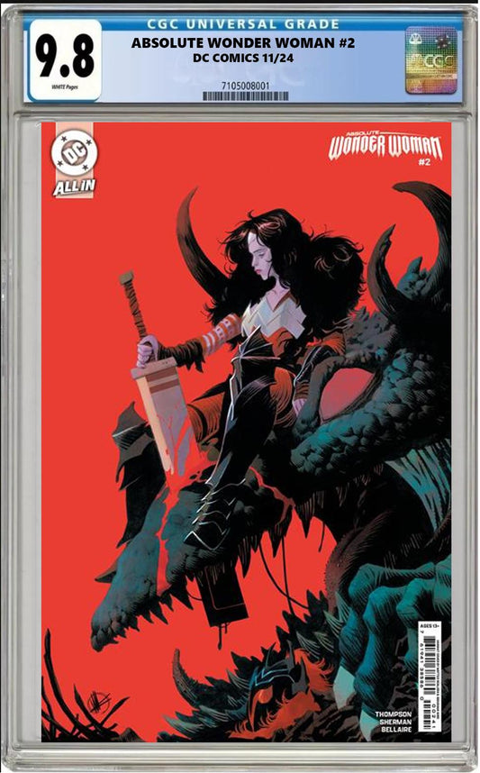 ABSOLUTE WONDER WOMAN #2 DC 1:25 MATTEO SCALERA VARIANT CGC 9.8 PRESALE 11/27