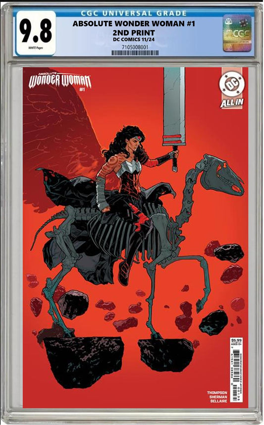 ABSOLUTE WONDER WOMAN #1 DC 2ND PRINT JEFF SPOKES VARIANT CGC 9.8 PRESALE 11/27