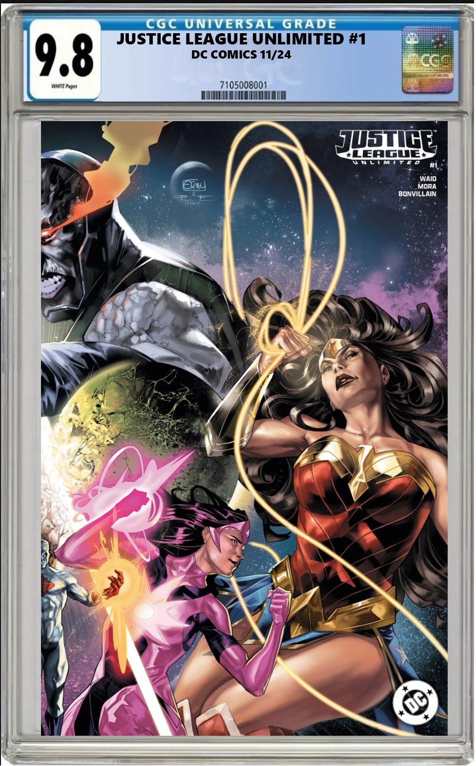 JUSTICE LEAGUE UNLIMITED #1 DC 1:50 EDWIN GALMON VARIANT CGC 9.8 PRESALE 11/27