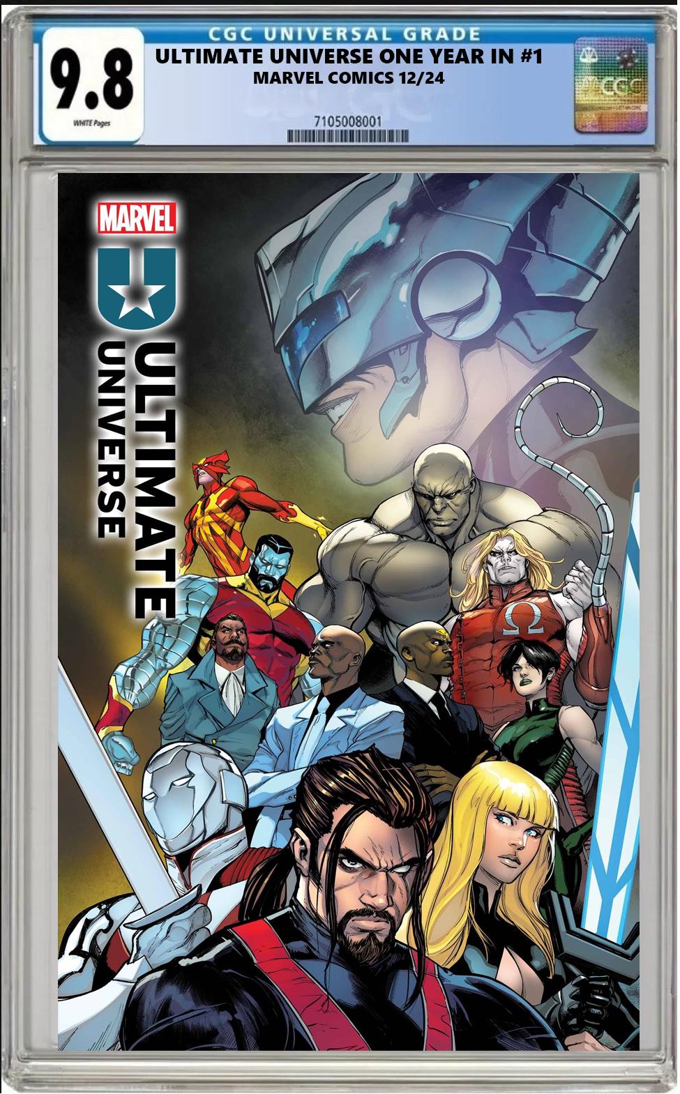 ULTIMATE UNIVERSE ONE YEAR IN #1 MARVEL CASELLI VARIANT CGC 9.8 PRESALE 12/11