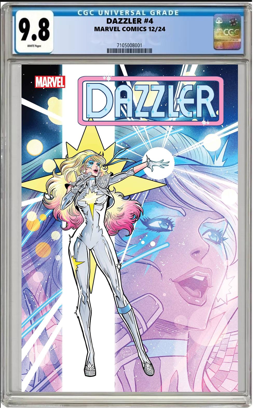 DAZZLER #4 MARVEL LUCIANO VECCHIO VARIANT 2024 CGC 9.8 NM PRESALE 12/11