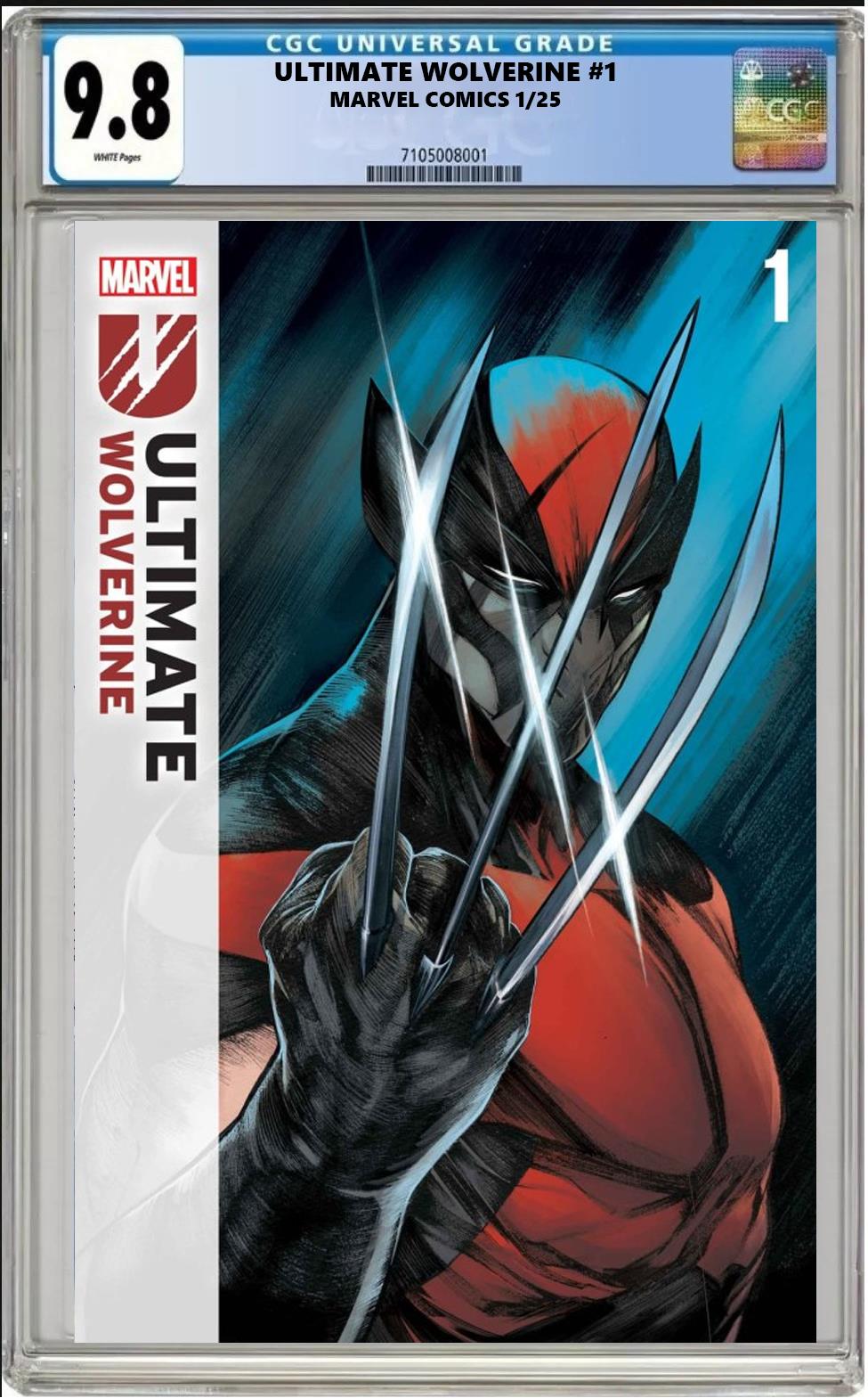 ULTIMATE WOLVERINE #1 MARVEL CAPPUCCIO MAIN COVER CGC 9.8 NM PRESALE 1/15/25