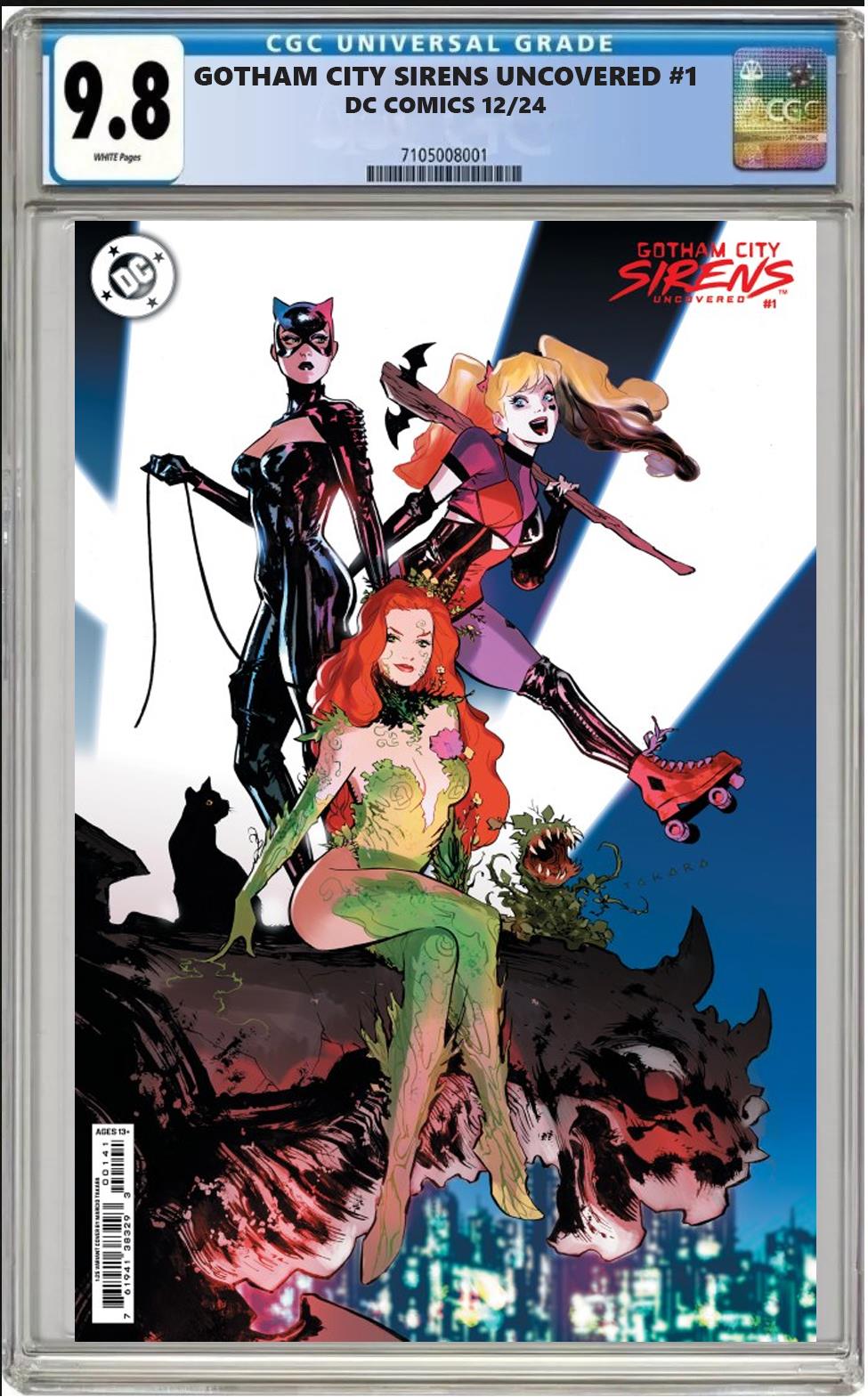 GOTHAM CITY SIRENS UNCOVERED #1 DC 1:25 TAKARA VARIANT CGC 9.8 PRESALE 12/11