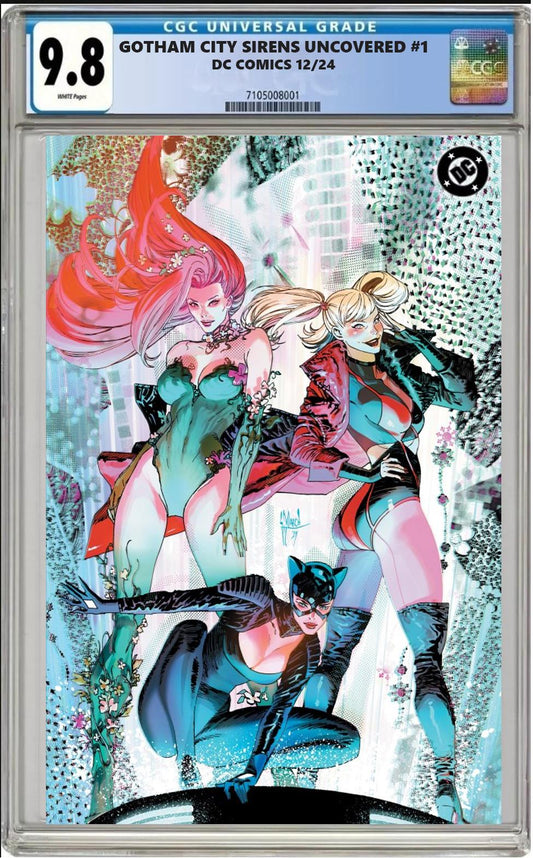 GOTHAM CITY SIRENS UNCOVERED #1 DC MARCH FOIL VARIANT CGC 9.8 PRESALE 12/11