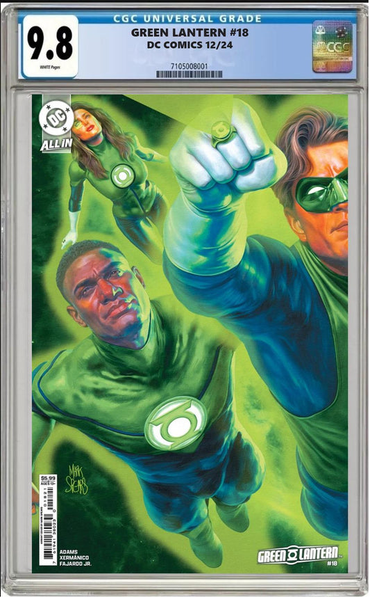 GREEN LANTERN #18 DC CVR B MARK SPEARS CONNECTING VARIANT CGC 9.8 PRESALE 12/11