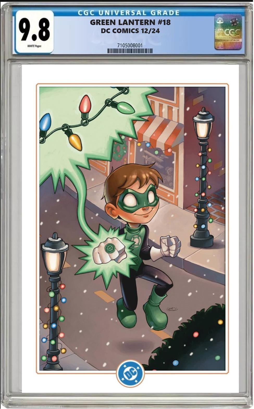 GREEN LANTERN #18 DC CVR D ZULLO WINTER WONDERLAND VARIANT CGC 9.8 PRESALE 12/11