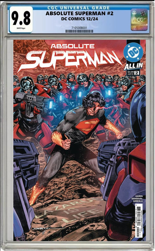 ABSOLUTE SUPERMAN #2 DC 2024 CVR A RAFA SANDOVAL CGC 9.8 NM PRESALE 12/4