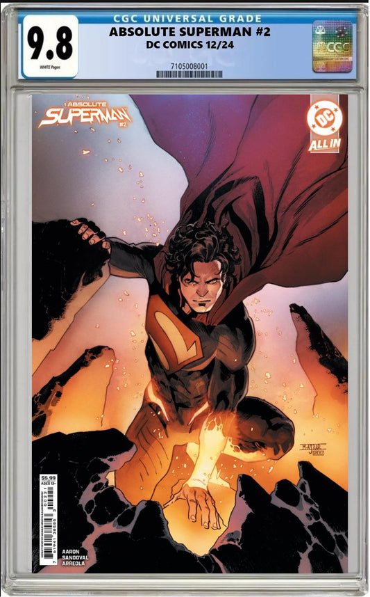 ABSOLUTE SUPERMAN #2 DC 2024 CVR B MAHMUD ASRAR VARIANT  CGC 9.8 NM PRESALE 12/4