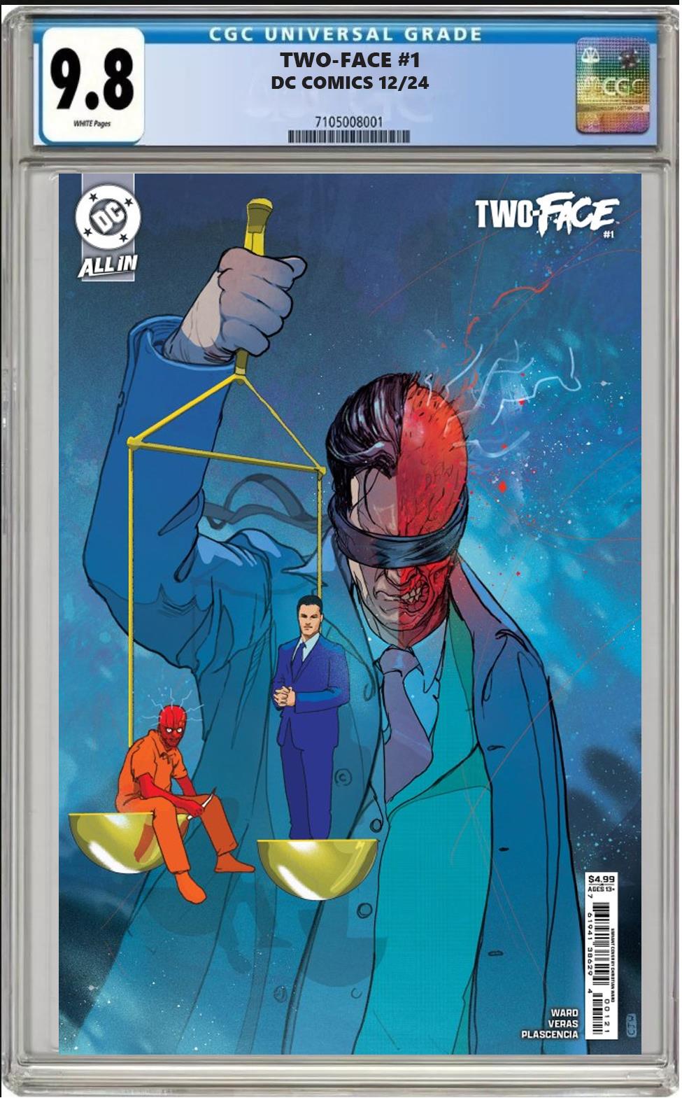 TWO FACE #1 DC 2024 CVR B CHRISTIAN WARD VARIANT CGC 9.8 NM PRESALE 12/4